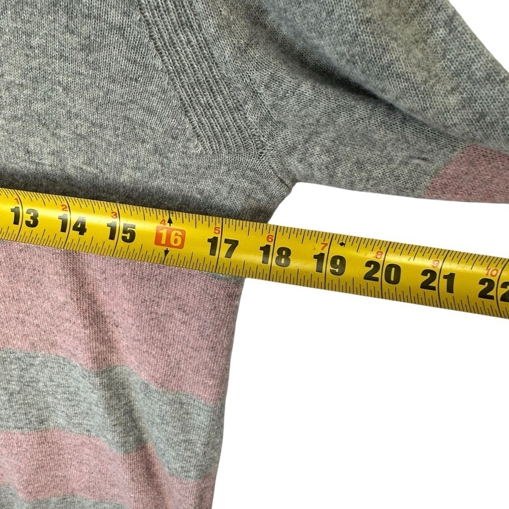 Banana Republic Filpucci Italian Extra Fine Merino Wool Pink Grey Sweater S - Picture 3 of 7